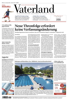 Cover of Liechtensteiner Vaterland
