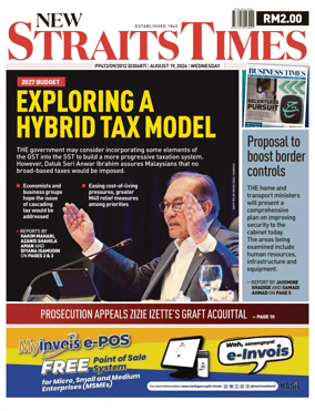 Cover of New Straits Times
