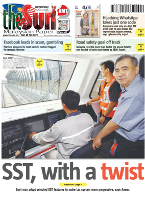 Cover of The Sun (Malaysia)