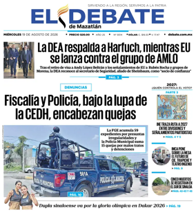 Cover of El Debate de Mazatlan