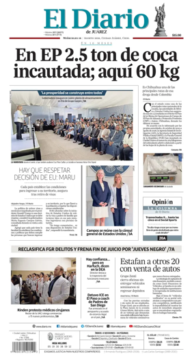 Cover of El Diario de Juarez