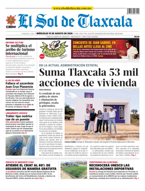 Cover of El Sol de Tlaxcala