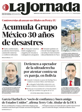 Cover of La Jornada