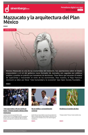 Cover of Sin Embargo Opinion
