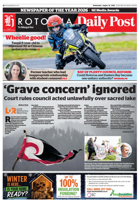 Cover of Rotorua Daily Post