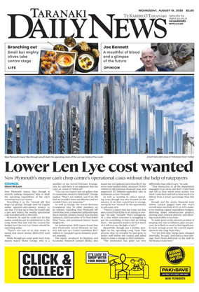 Cover of Taranaki Daily News