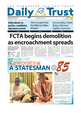 Cover of Daily Trust
