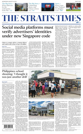 Cover of The Straits Times