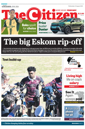 Cover of The Citizen (KZN)