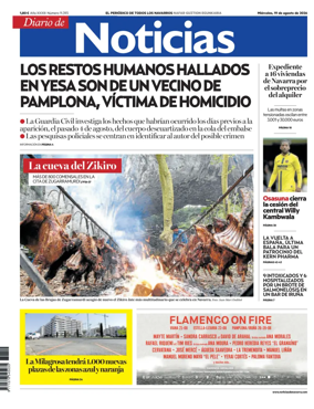 Cover of Diario de Noticias (Spain)