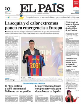 Cover of EL PAIS primera edicion