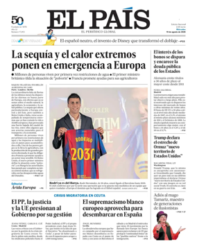 Cover of El Pais (Galicia)
