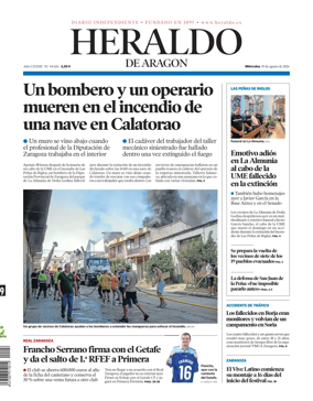 Cover of Heraldo de Aragon
