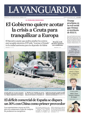 Cover of La Vanguardia