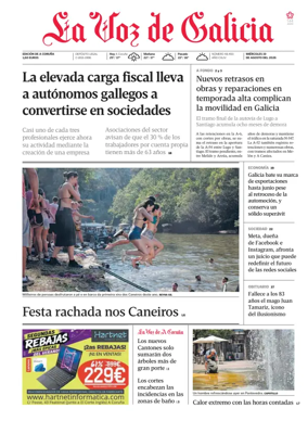 Cover of La Voz de Galicia (A Coruna)