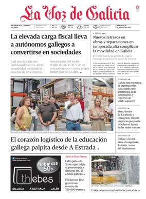 Cover of La Voz de Galicia (Deza)