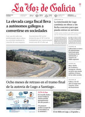 Cover of La Voz de Galicia (Lugo)