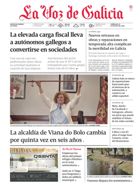Cover of La Voz de Galicia (Ourense)