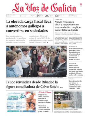 Cover of La Voz de Galicia (Viveiro)