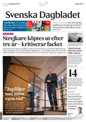 Cover of Svenska Dagbladet
