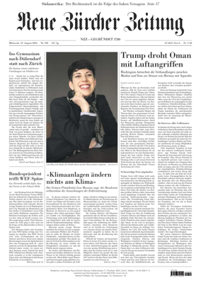Cover of Neue Zurcher Zeitung