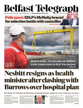 Cover of Belfast Telegraph