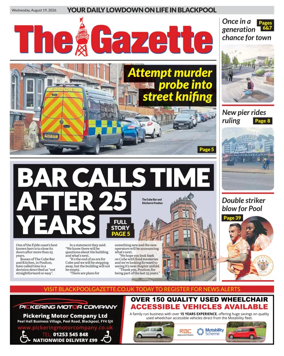 Cover of Blackpool Gazette