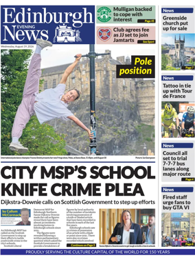 Cover of Edinburgh Evening News