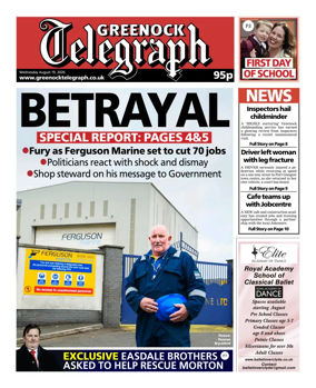 Cover of Greenock Telegraph
