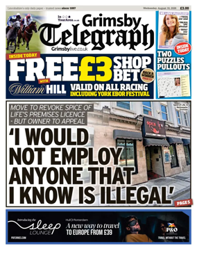 Cover of Grimsby Telegraph
