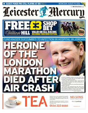 Cover of Leicester Mercury