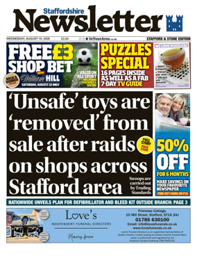 Cover of Staffordshire Newsletter