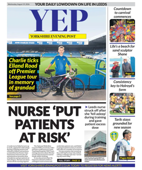 Cover of Yorkshire Evening Post