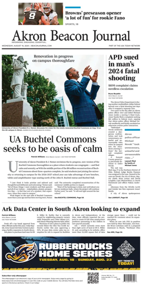 Cover of Akron Beacon Journal