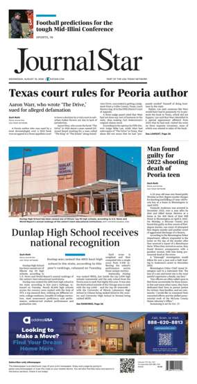 Cover of Journal Star (Peoria)