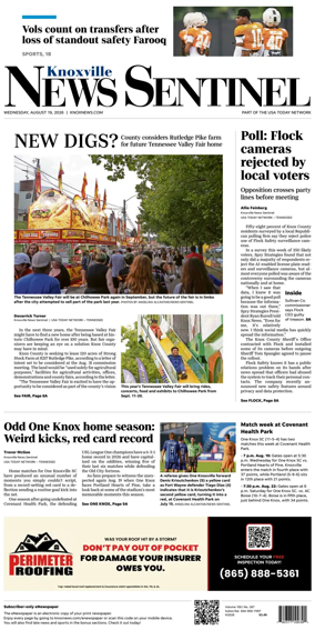 Cover of Knoxville News Sentinel