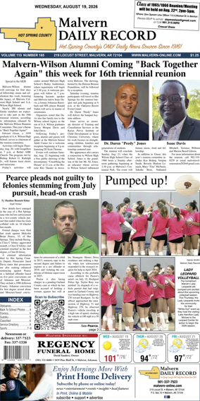 Cover of Malvern Daily Record