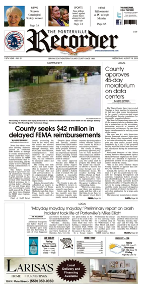 Cover of Porterville Recorder