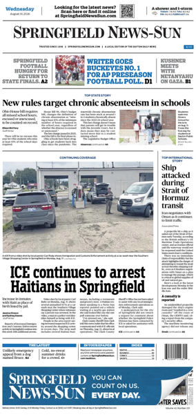 Cover of Springfield News-Sun