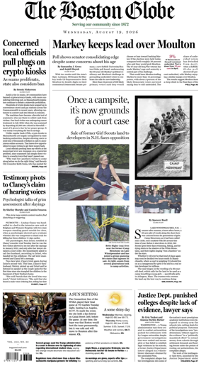 Cover of The Boston Globe