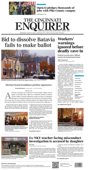 Cover of The Cincinnati Enquirer