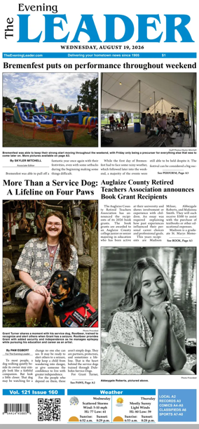 Cover of The Evening Leader