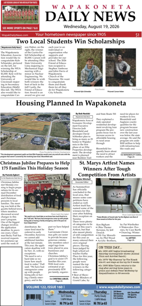 Cover of Wapakoneta Daily News