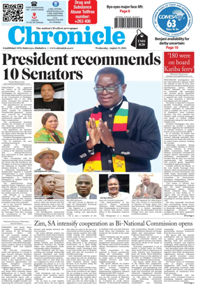 Cover of Chronicle (Zimbabwe)