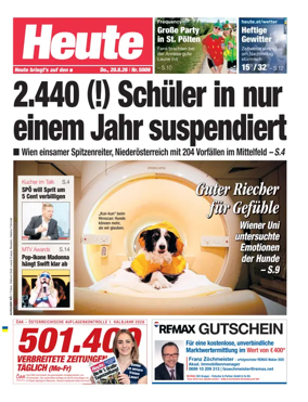Cover of Heute - Niederosterreich Ausgabe