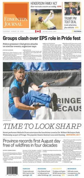 Cover of Edmonton Journal