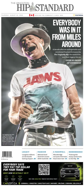 Cover of Kingston Whig-Standard