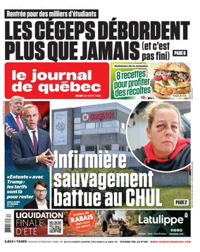Cover of Le Journal de Quebec