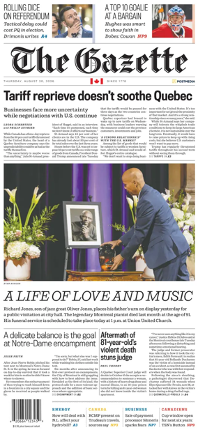 Cover of Montreal Gazette
