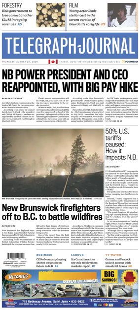 Cover of Telegraph-Journal